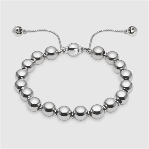 white face silver bracelet gucci mens|gucci sterling silver boule bracelet.